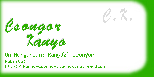 csongor kanyo business card